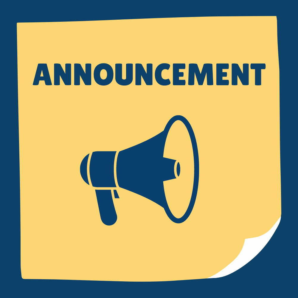 Announcement with bullhorn