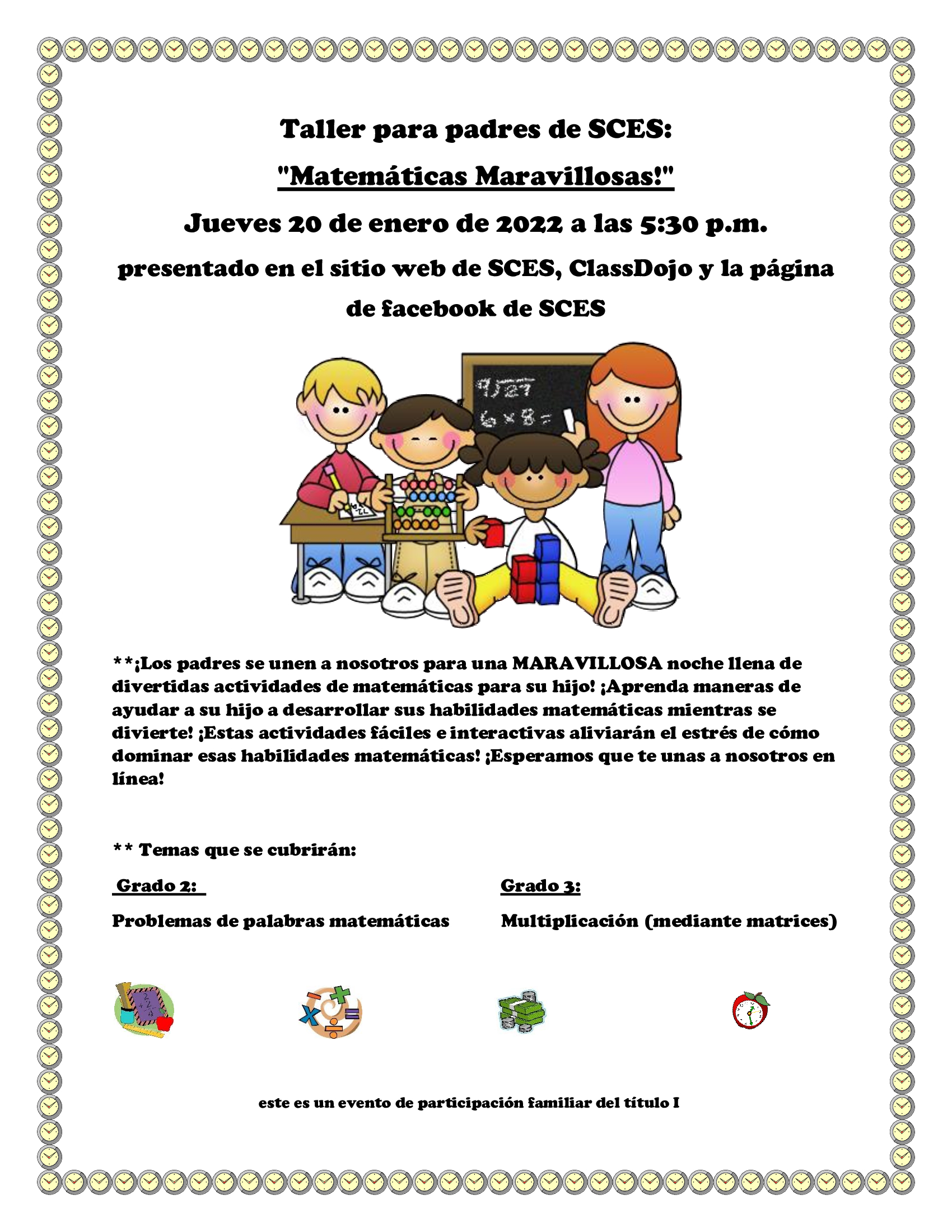 Parent Workshop January - Spanish