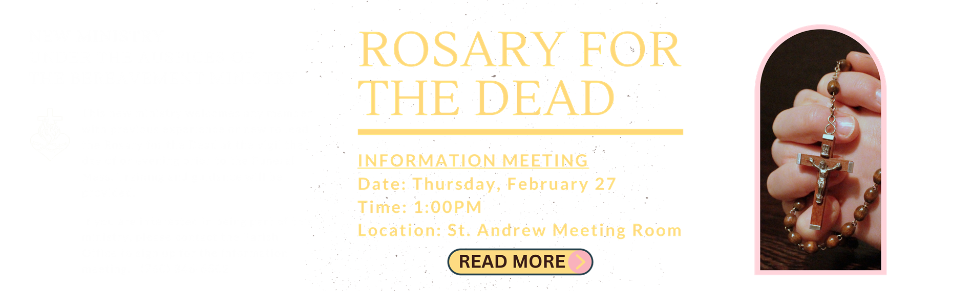 Rosary for the Dead info meeting | Thurs Feb 27 | 1PM | St. Andrew Room