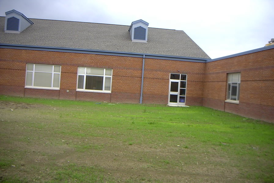 grass in kindergarten play area