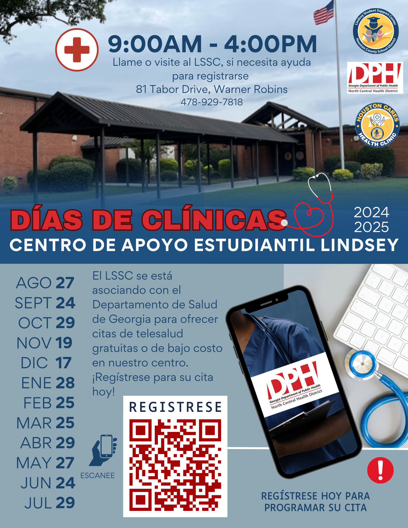 Lindsey Student Support Center Clinic Days --24--Spanish