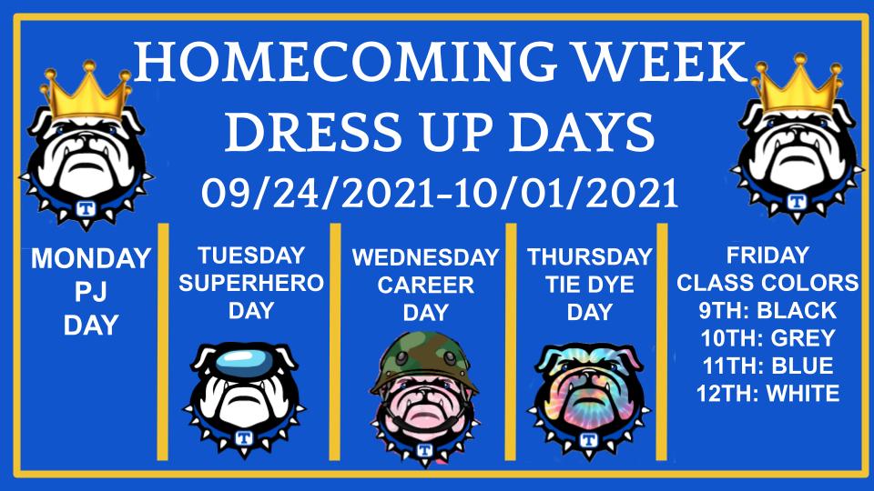 THS HOMECOMING DRESS UP DAYS