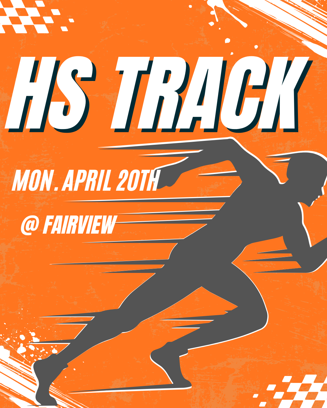 HS Track Mon April 20th @ Fairview