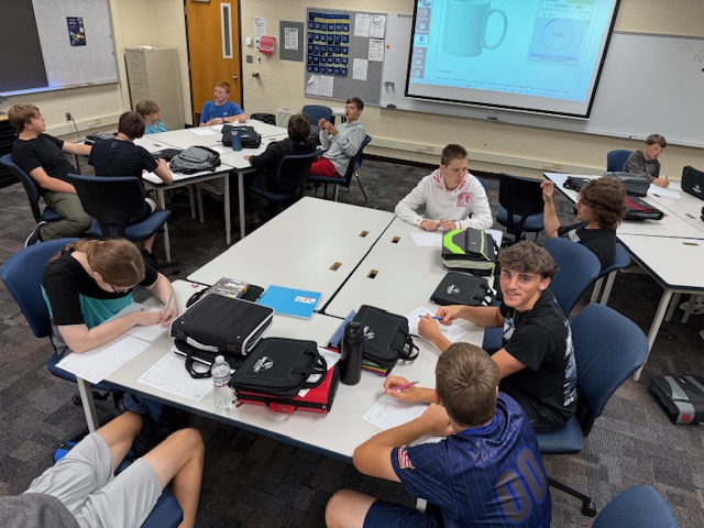 Students in class