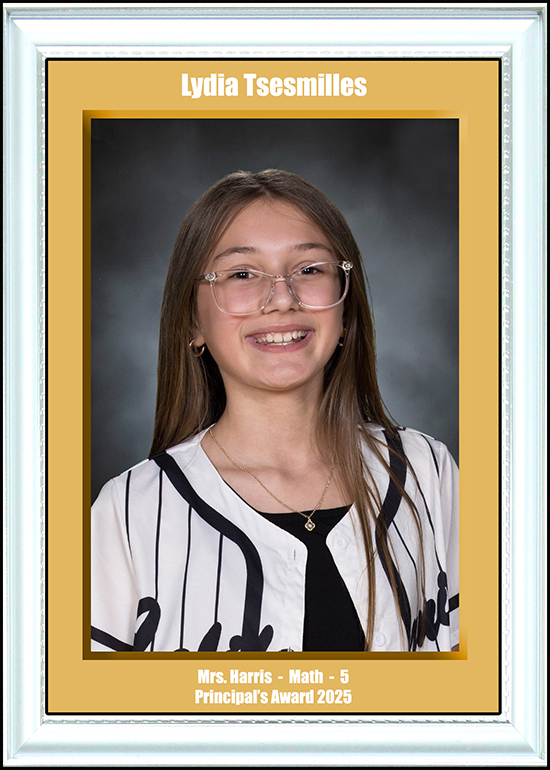 5th Grade Math Principal's Award