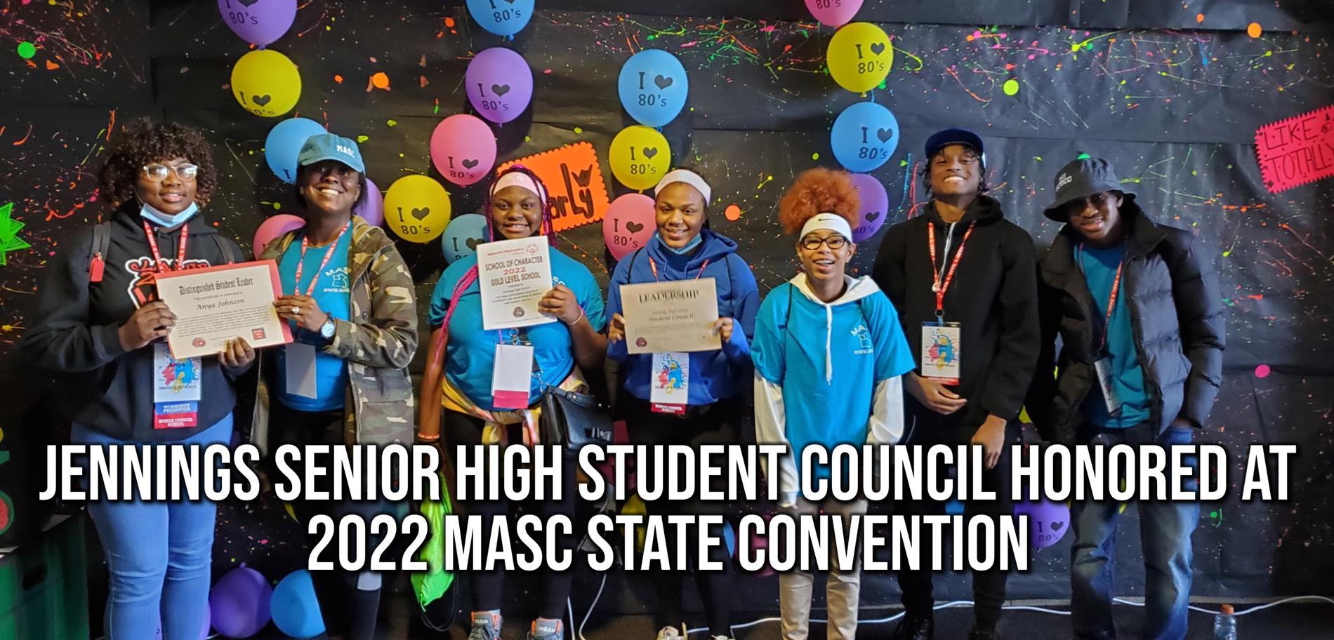 JSH Student Council honored at 2022 MASC State Convention