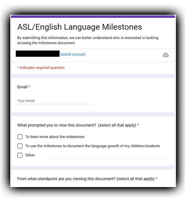 ASL English Language Milestones
