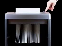 Picture of paper shredder shredding paper