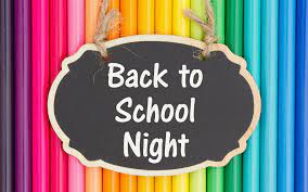 Back to School Night 9-21-22