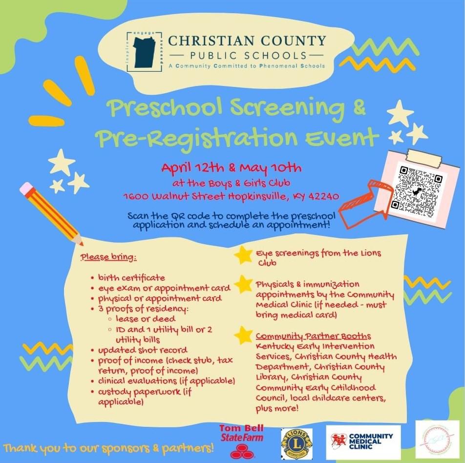 Preschool Screening & Pre-Registration Event