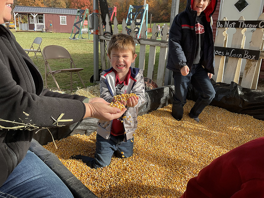 Having fun at Rolling Acres Corn Maze