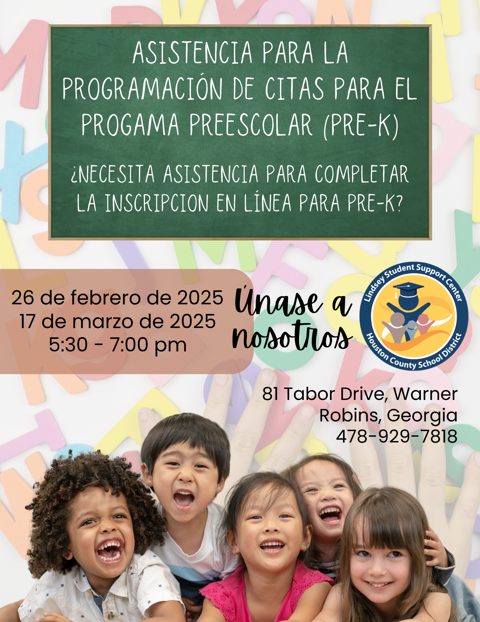 Pre-K Appointment Scheduling Assistance (Spanish)