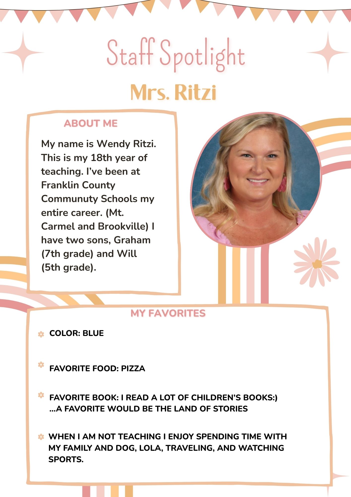 Staff Spotlight: Mrs. Ritzi