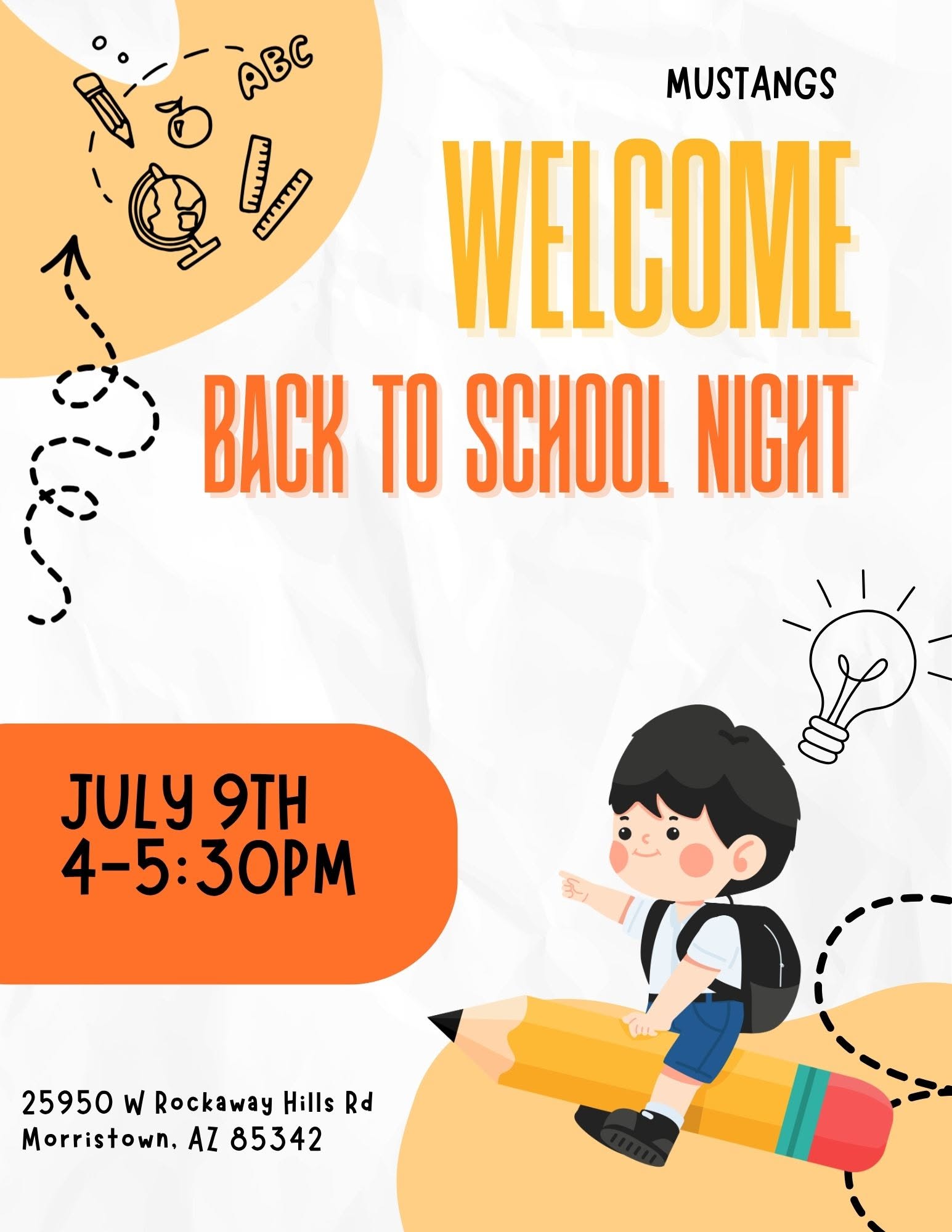 Back to School Night Text