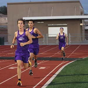 Boys compete during track meet