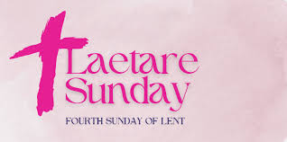 Laetare is a Latin word for rejoice as we near the midpoint of Lent.
