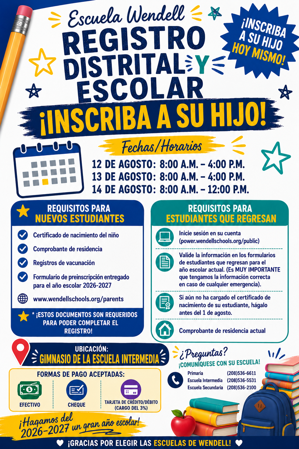 Regestration Spanish