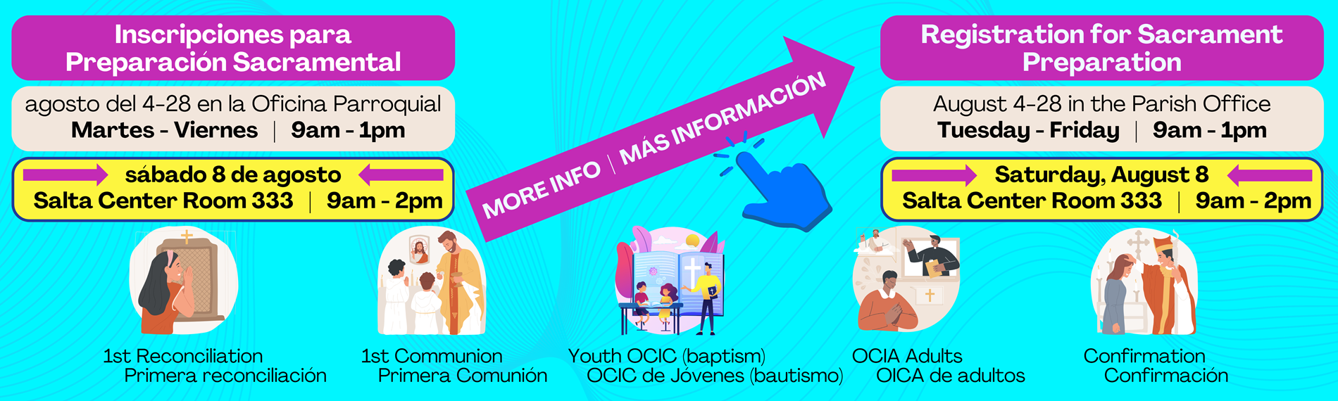 Religious Education Registration Aug 4-28 with Aug 8