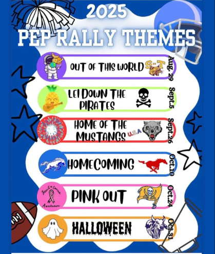 pep rally themes and dates