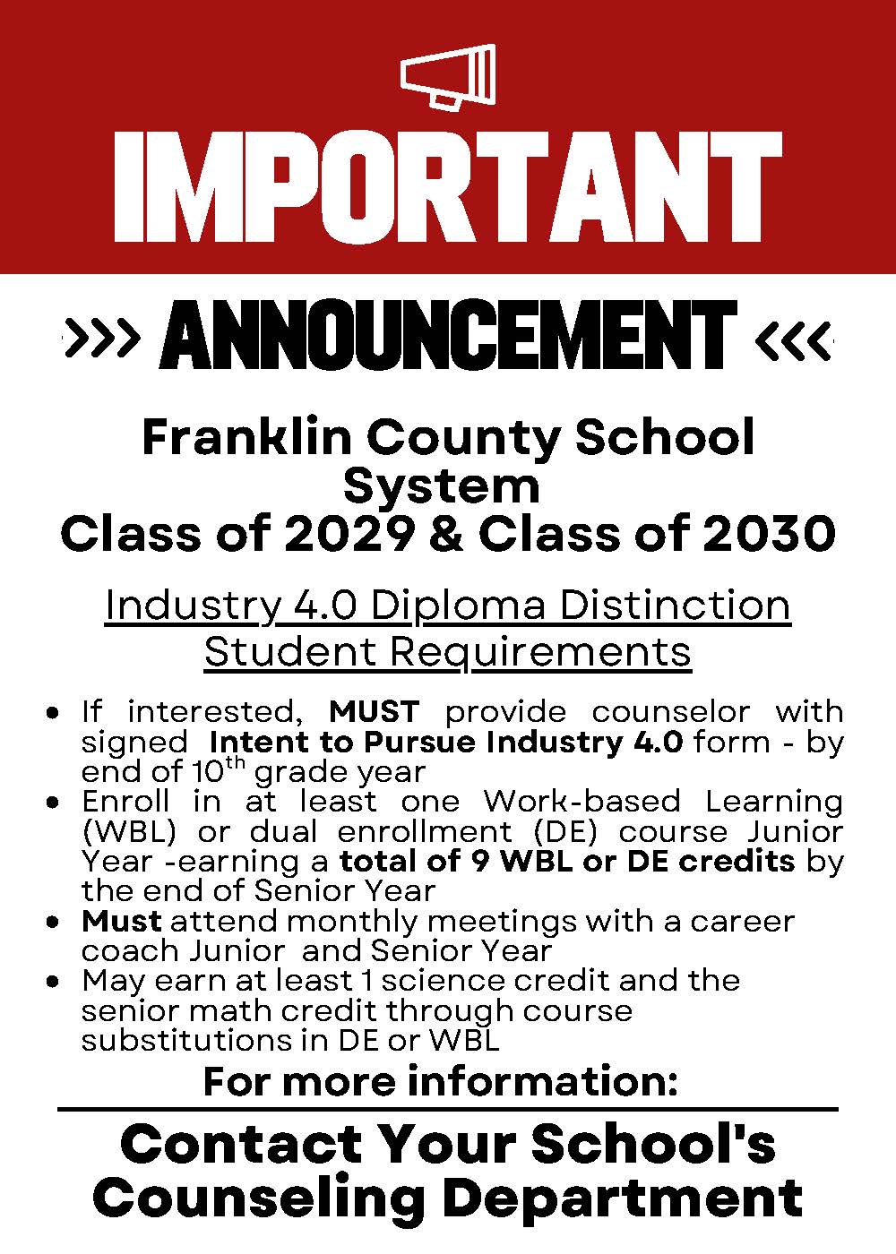 Important Announcement Flyer