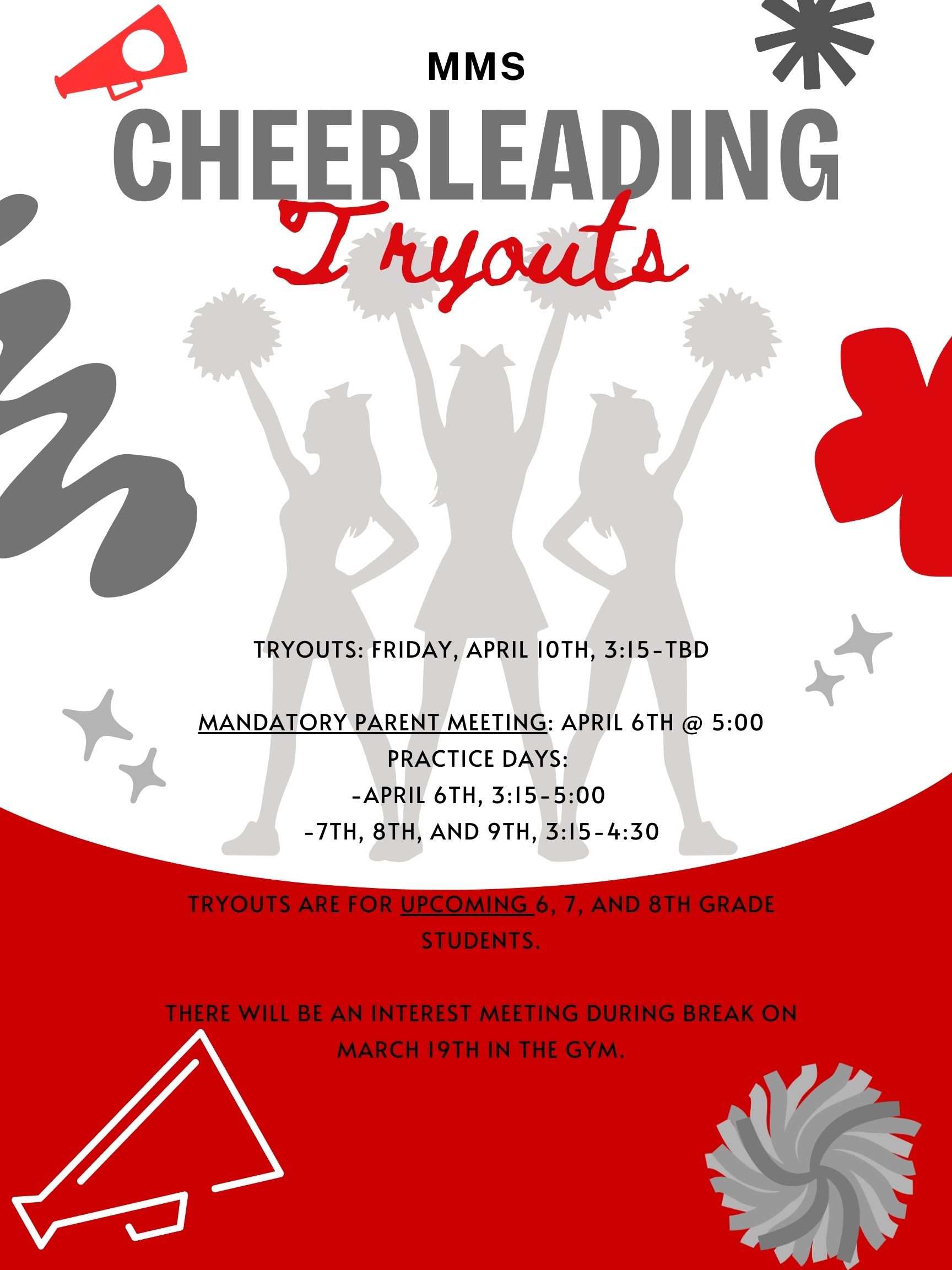 2026 Cheerleading try outs