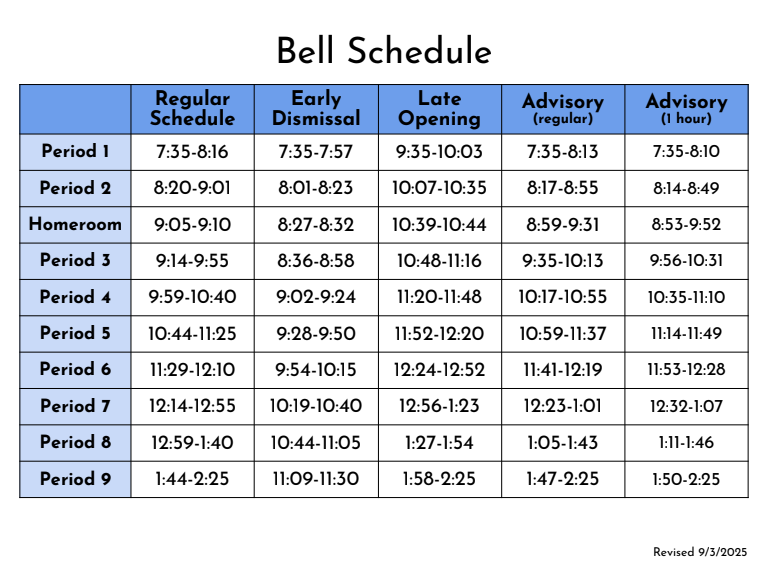 Bell Schedules