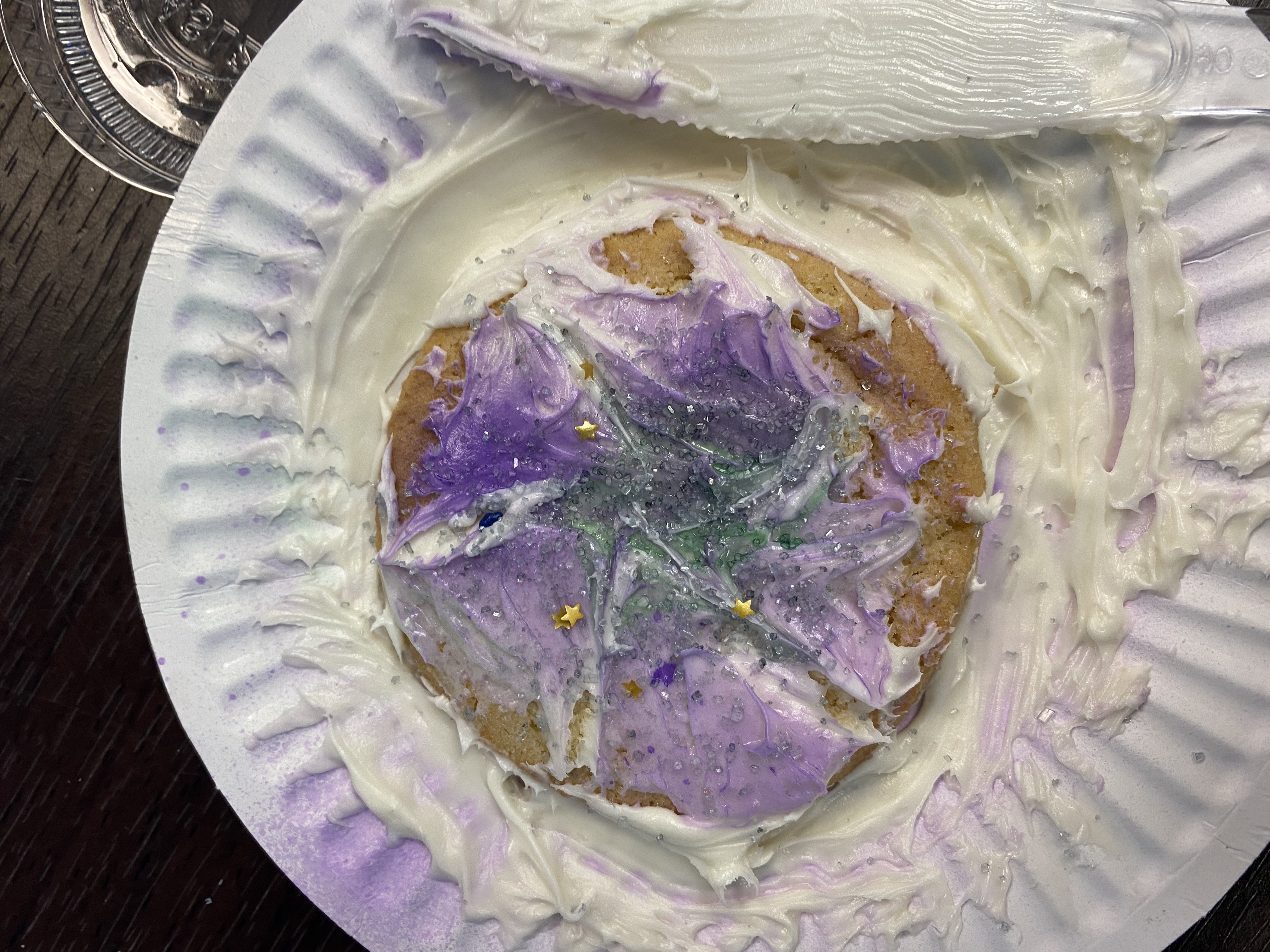 5th grade student spiral galaxy cookie. 