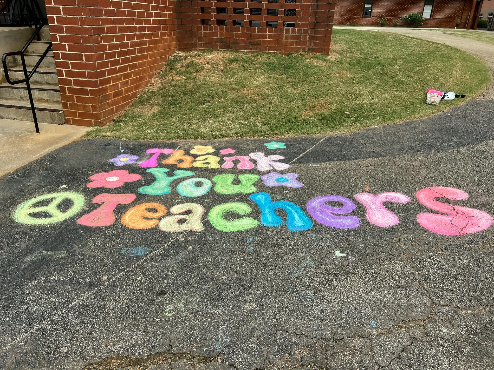 Teacher Appreciation Chalk Art