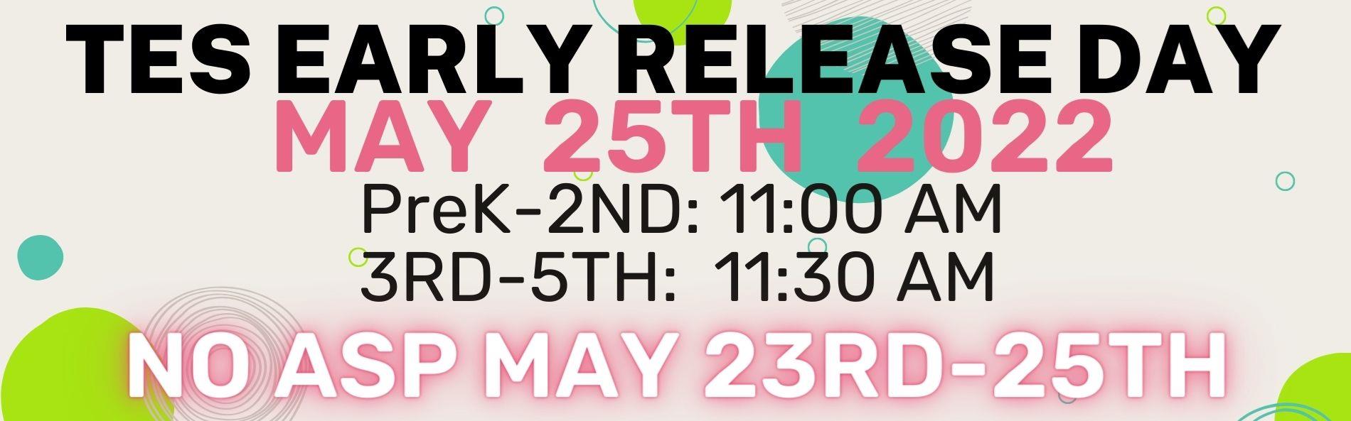 MAY EARLY RELEASE DAY