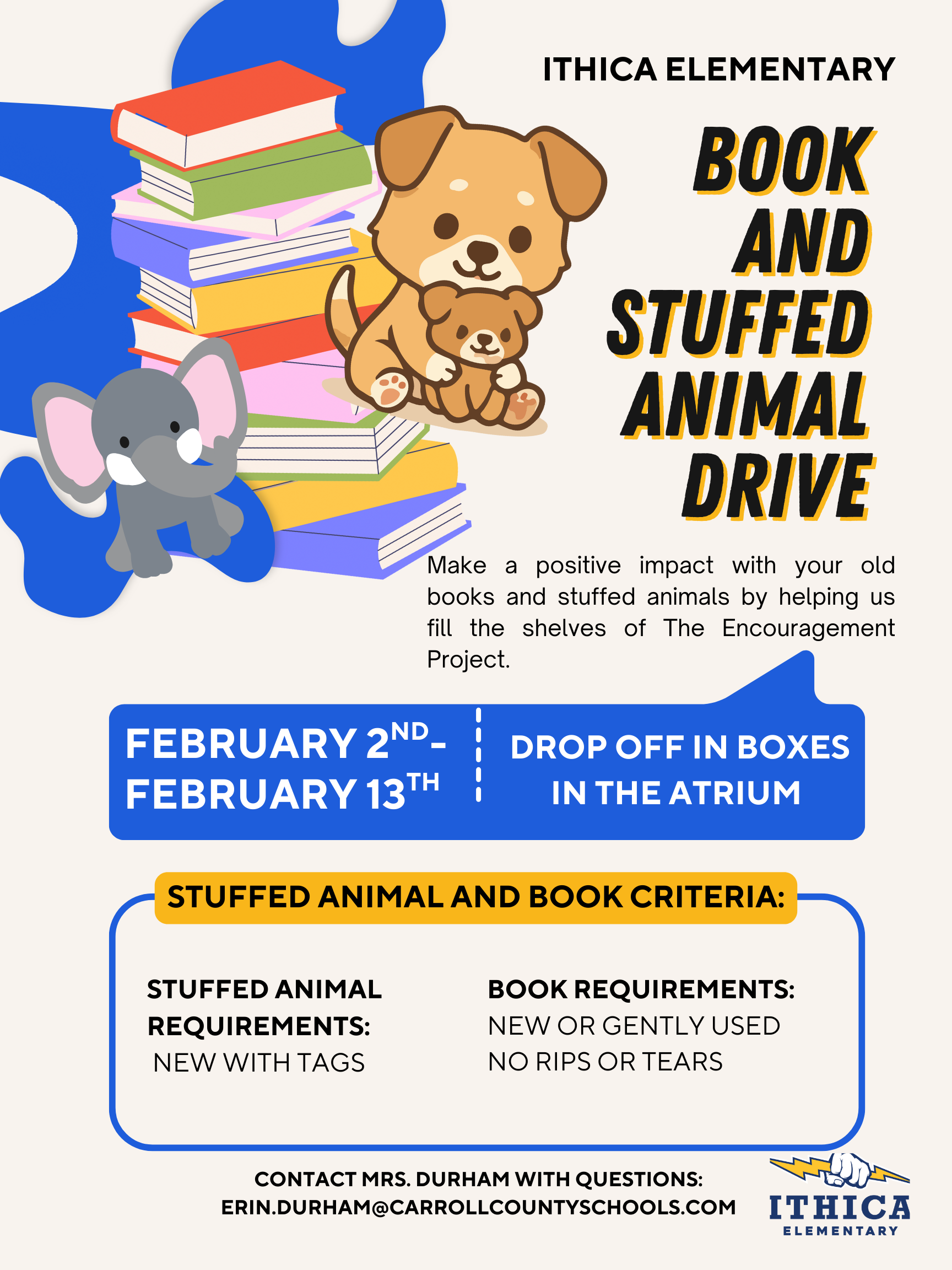 book & stuffie drive