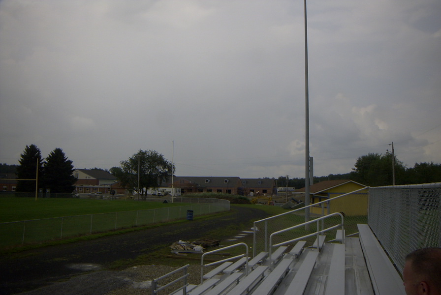 visitors' new bleachers and band concession stand