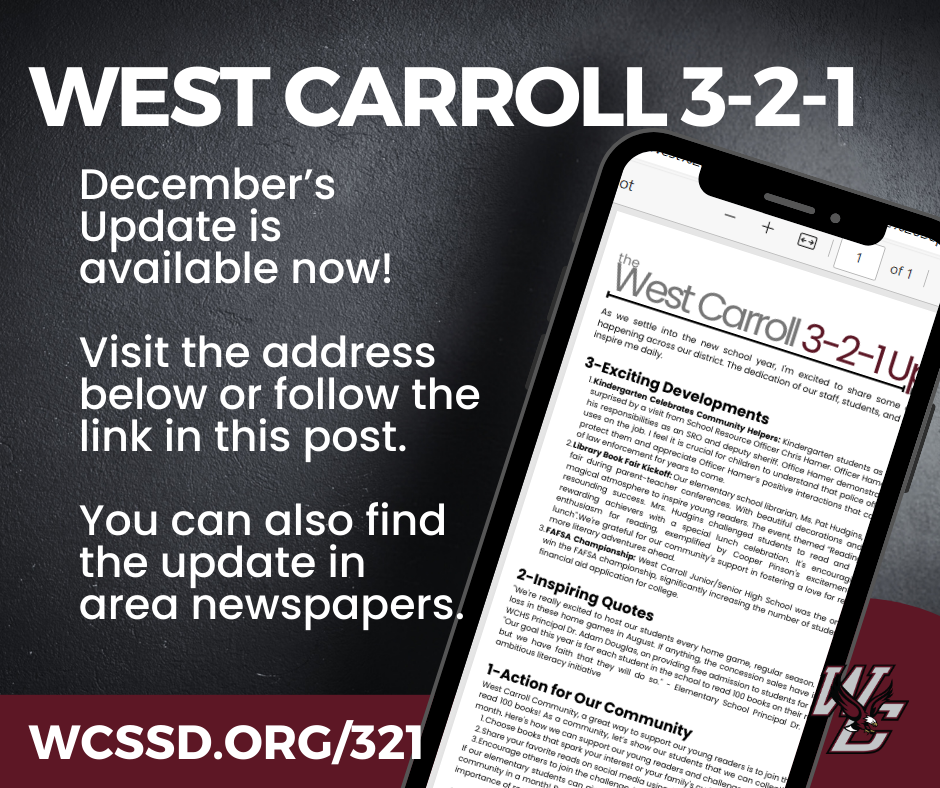 West Carroll 321 December update available now