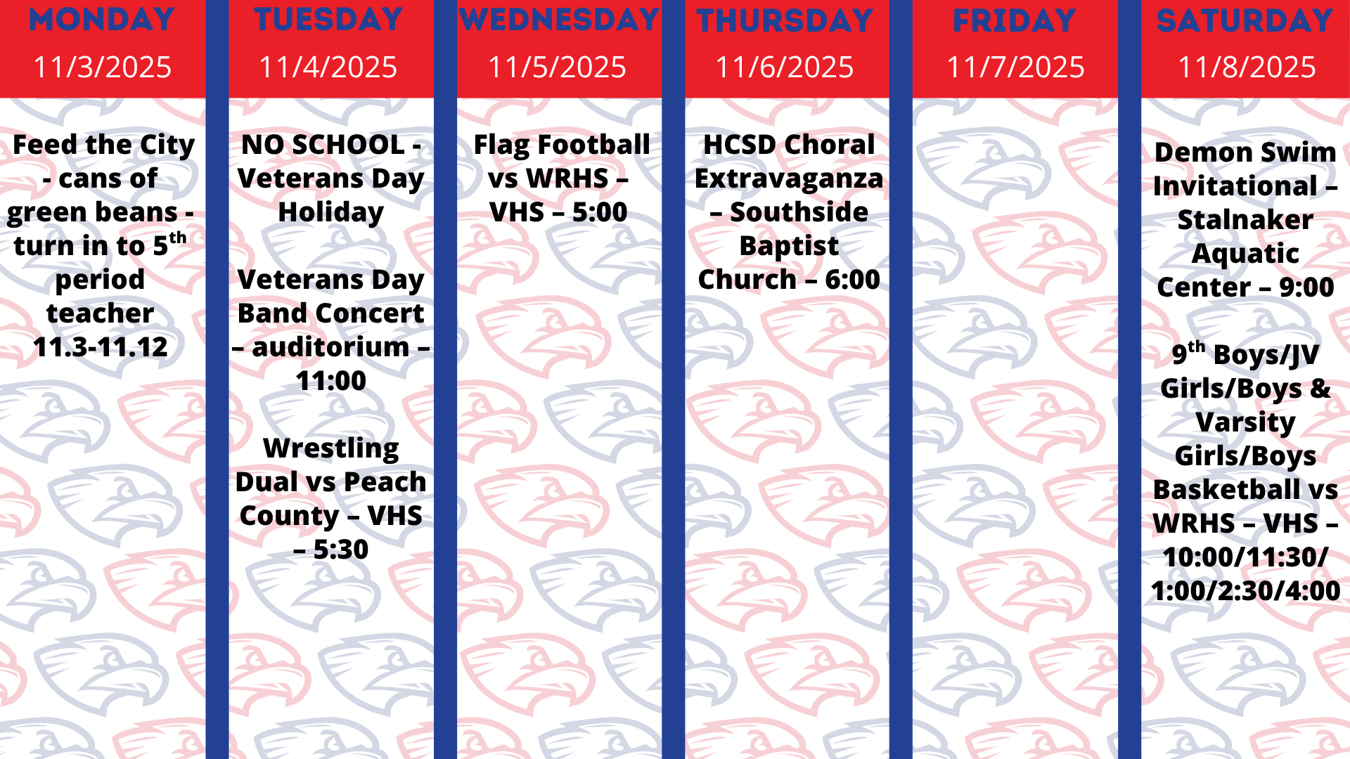 11.10.25 Week at a Glance