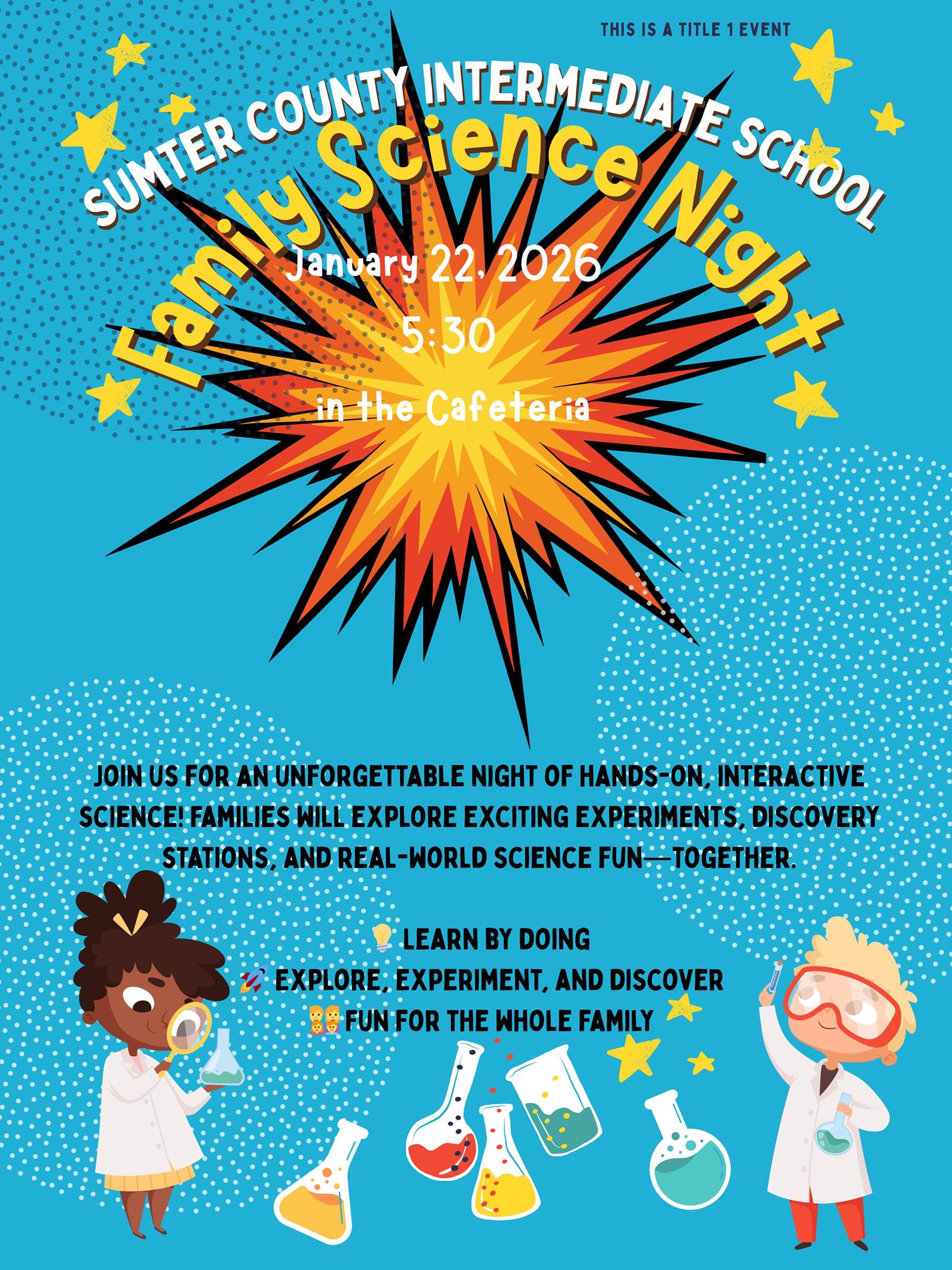 Science Family Night Jan. 22, 5:30