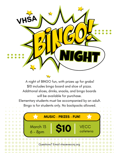 VHSA Bingo Night 3-13-26 VHSA Bingo Night 3-13-26