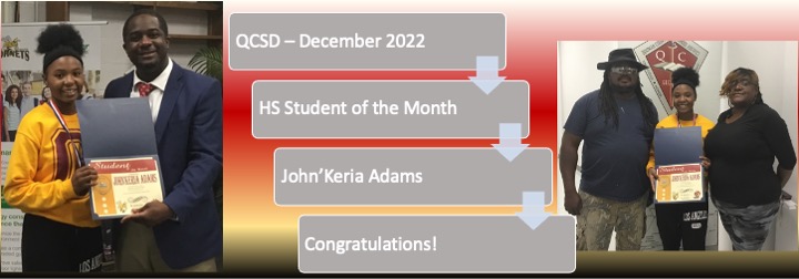 John'Keria Adams December 2022 Student of the Month