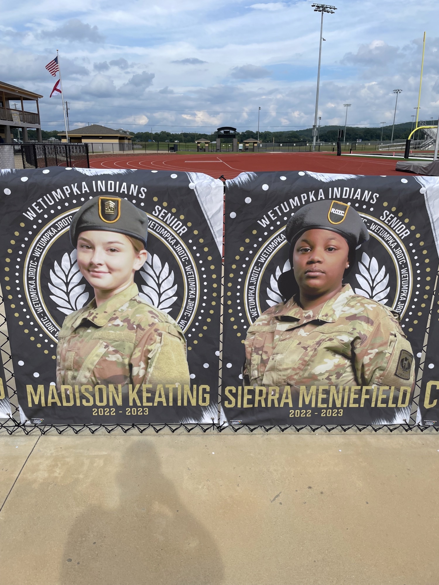 JROTC Senior Banners:  Madison Keating & Sierra Meniefield