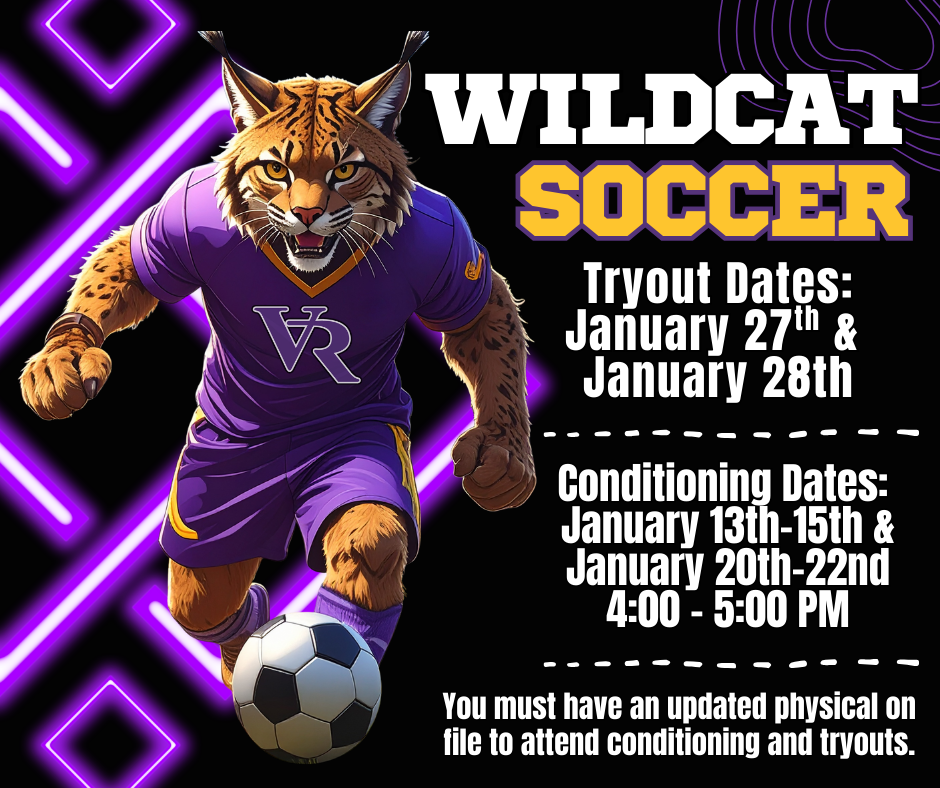Soccer tryouts are scheduled for January 27th and 28th, and attendance on both days is mandatory for all hopefuls. To help players prepare, optional conditioning will be held from 4:00 to 5:00 PM on January 13th–15th and January 20th–22nd. Before hitting the field, please verify that you meet the eligibility requirements: you must have an updated physical on file and cannot have failed more than one academic class during the previous semester.