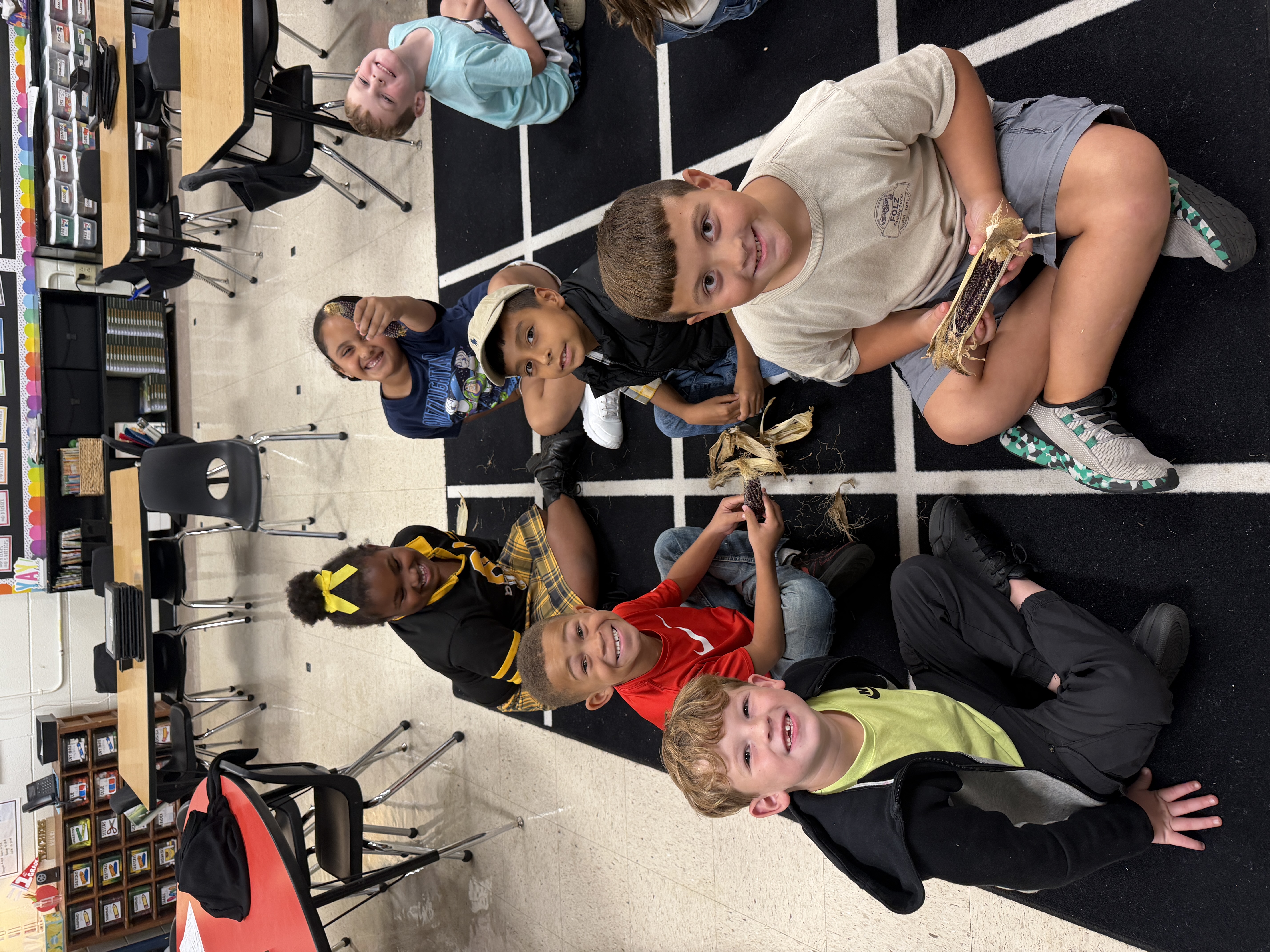 1st grade on carpet