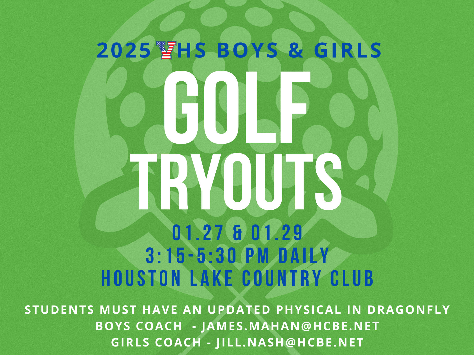 2025 Golf Tryouts