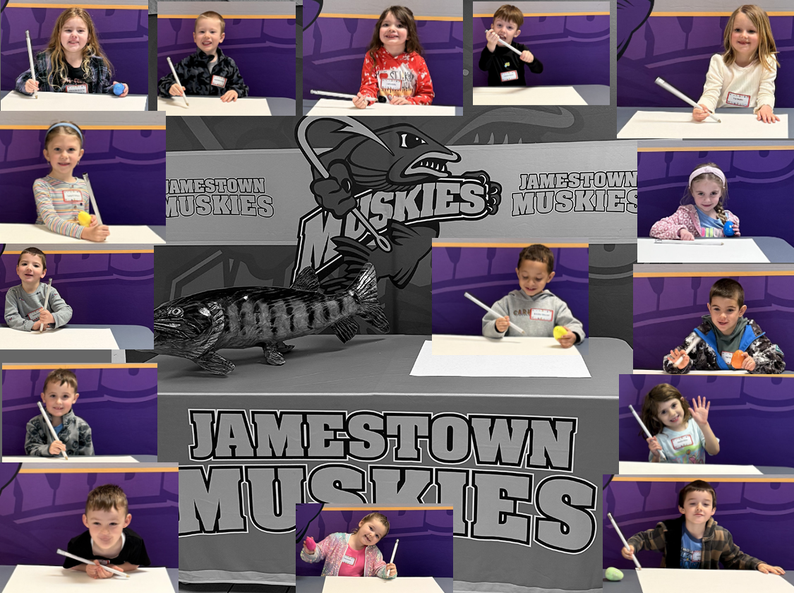 Showing off our kindergarten students
