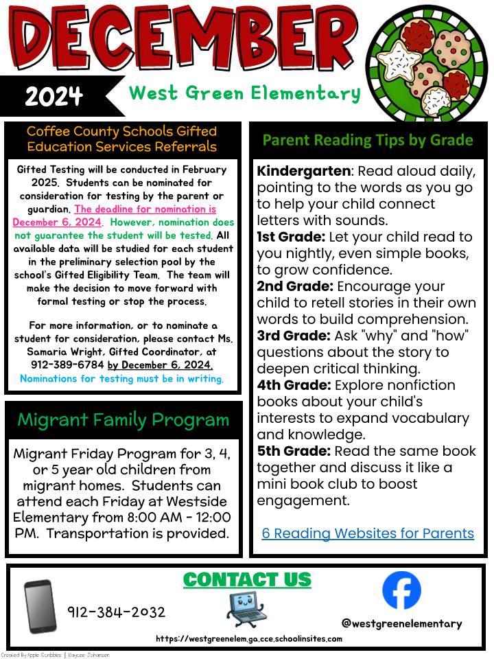 DECEMBER SCHOOL NEWSLETTER (ENGLISH)