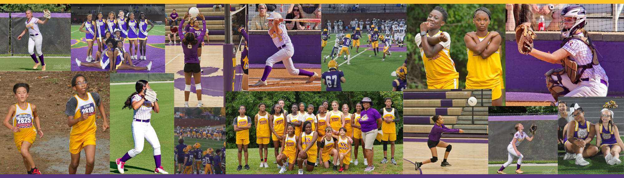 collage of fall sports