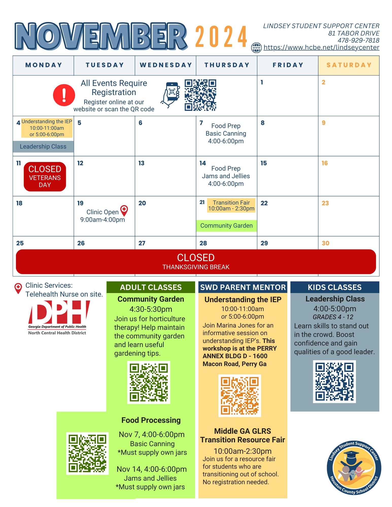 LSSC November 2024 Calendar