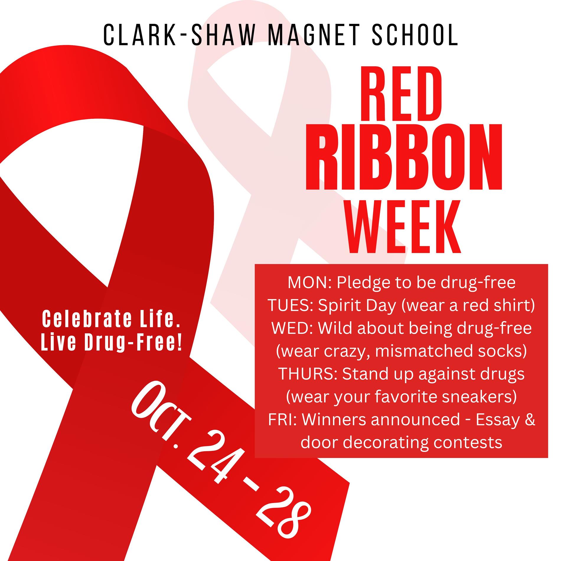 Red Ribbon Spirit Week - October 24-28