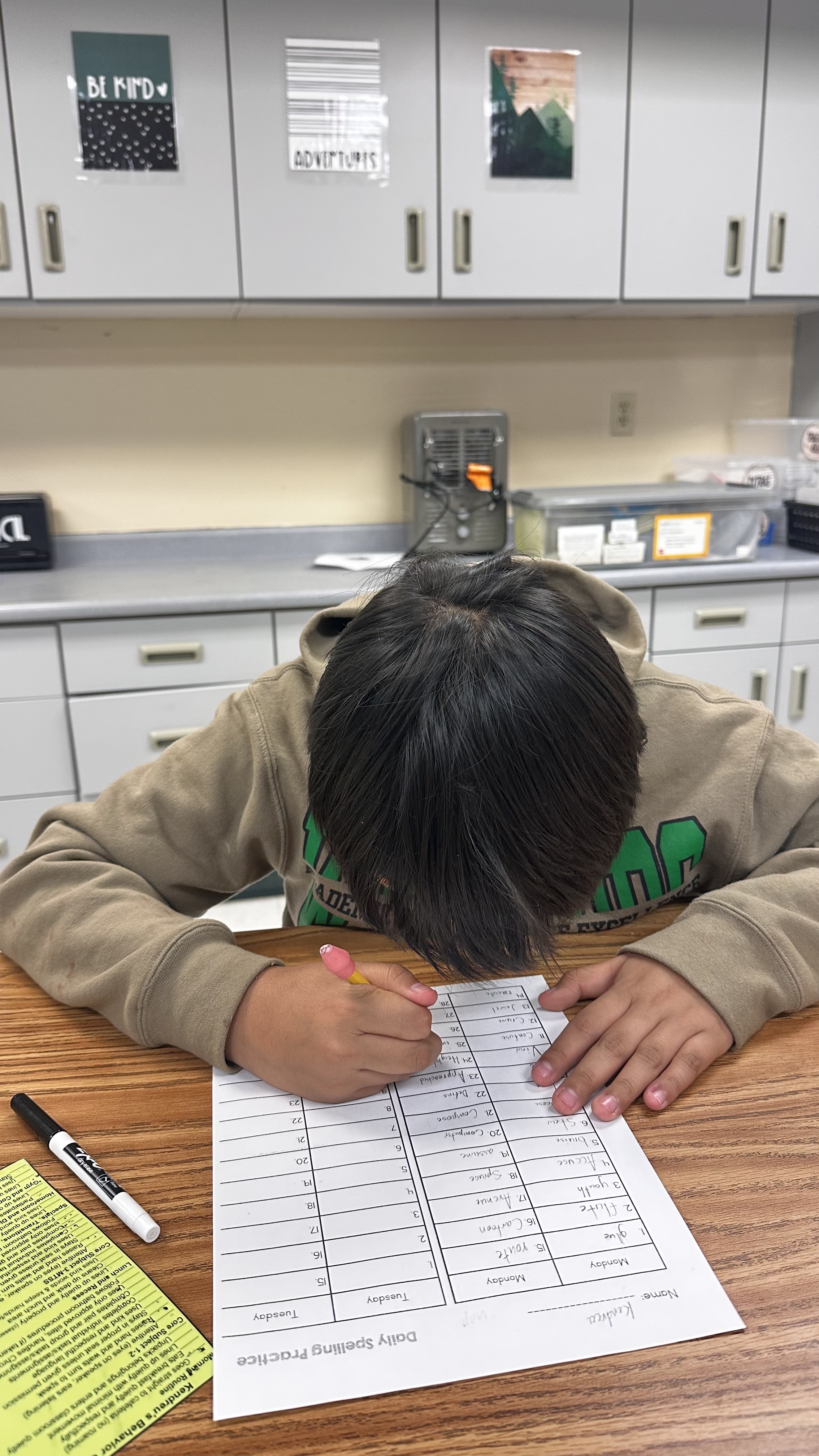Spelling practice makes progress!