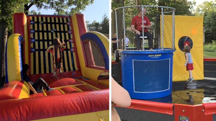 Dunk Tank and Velcro Wall