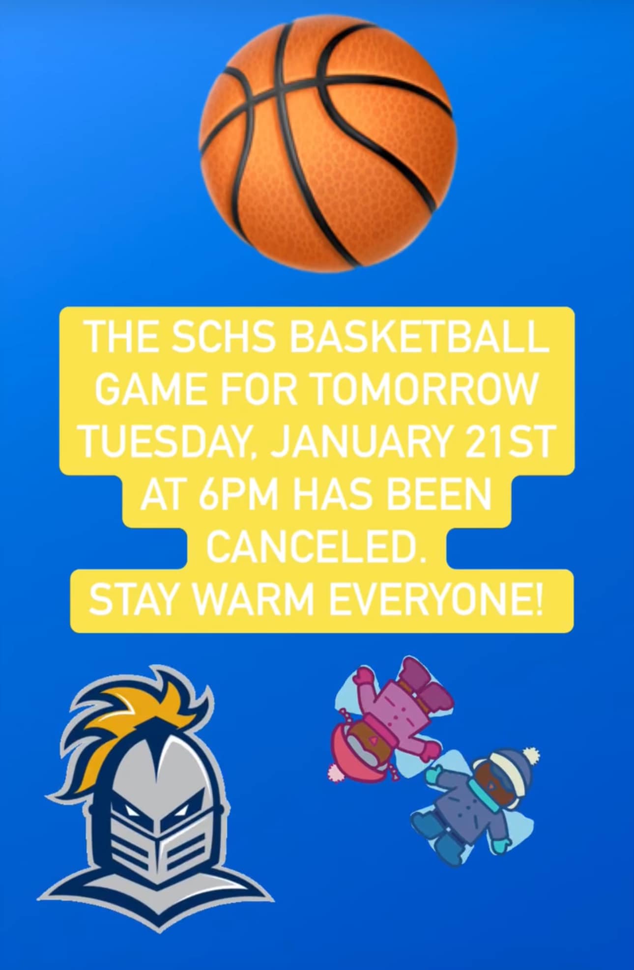 game canceled for the 21st