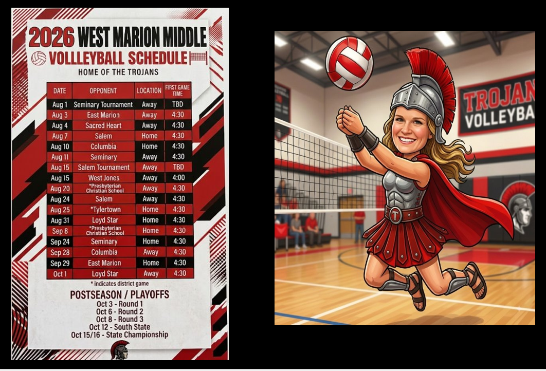 WMM 26-27 Volleyball Schedule 