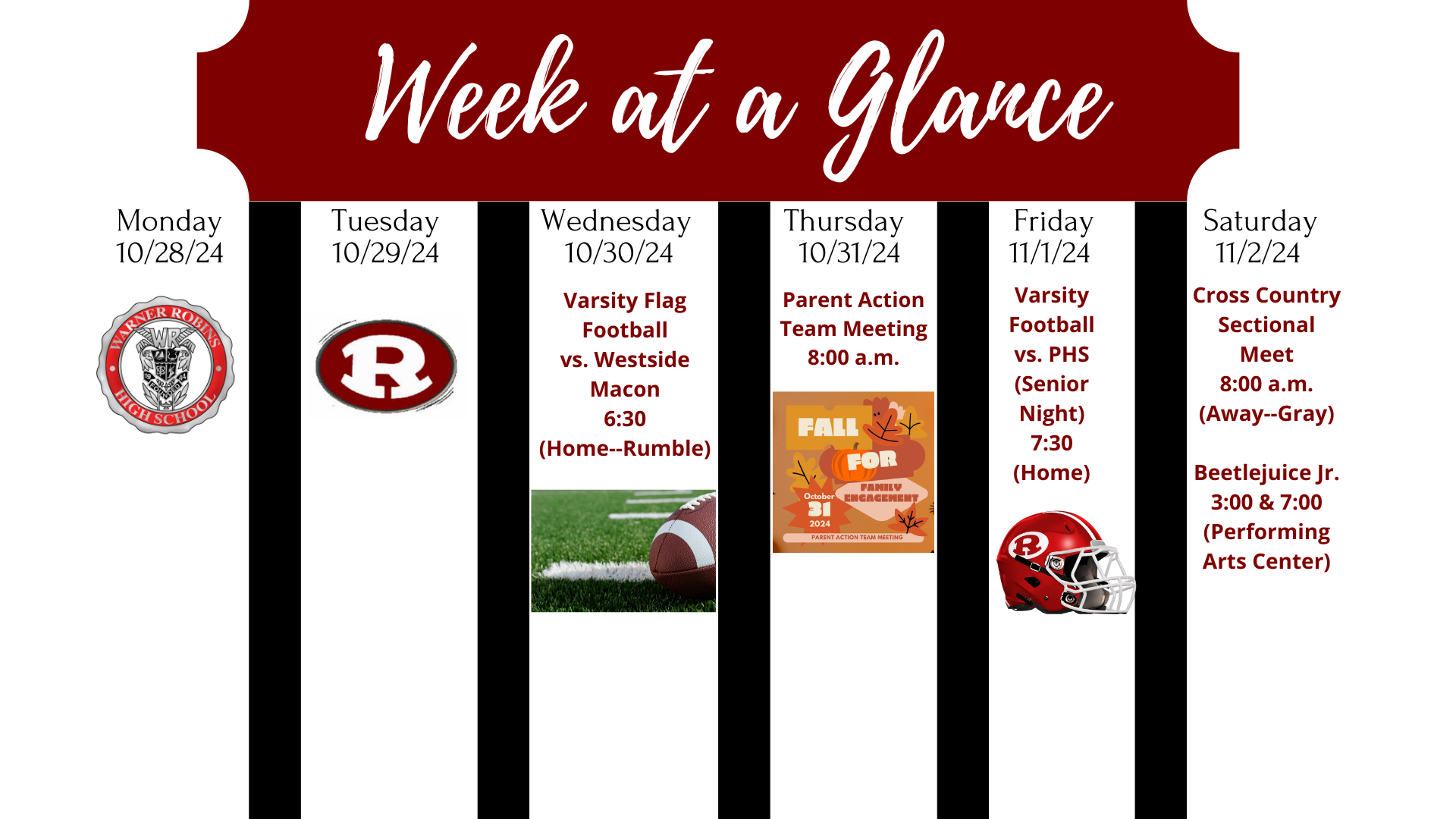 Week at a Glance Oct. 28-Nov. 2